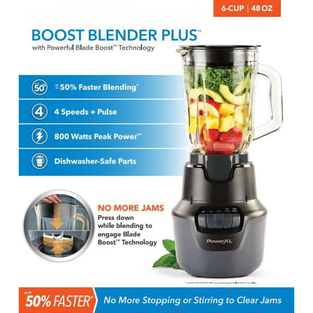 Boost Blender, 4 Speed, 48-oz Glass Jar
