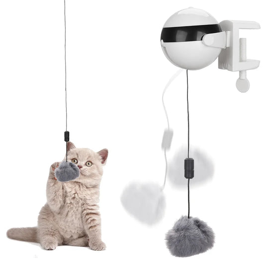 Auto Lifting Plush Ball Interactive Cat Toy