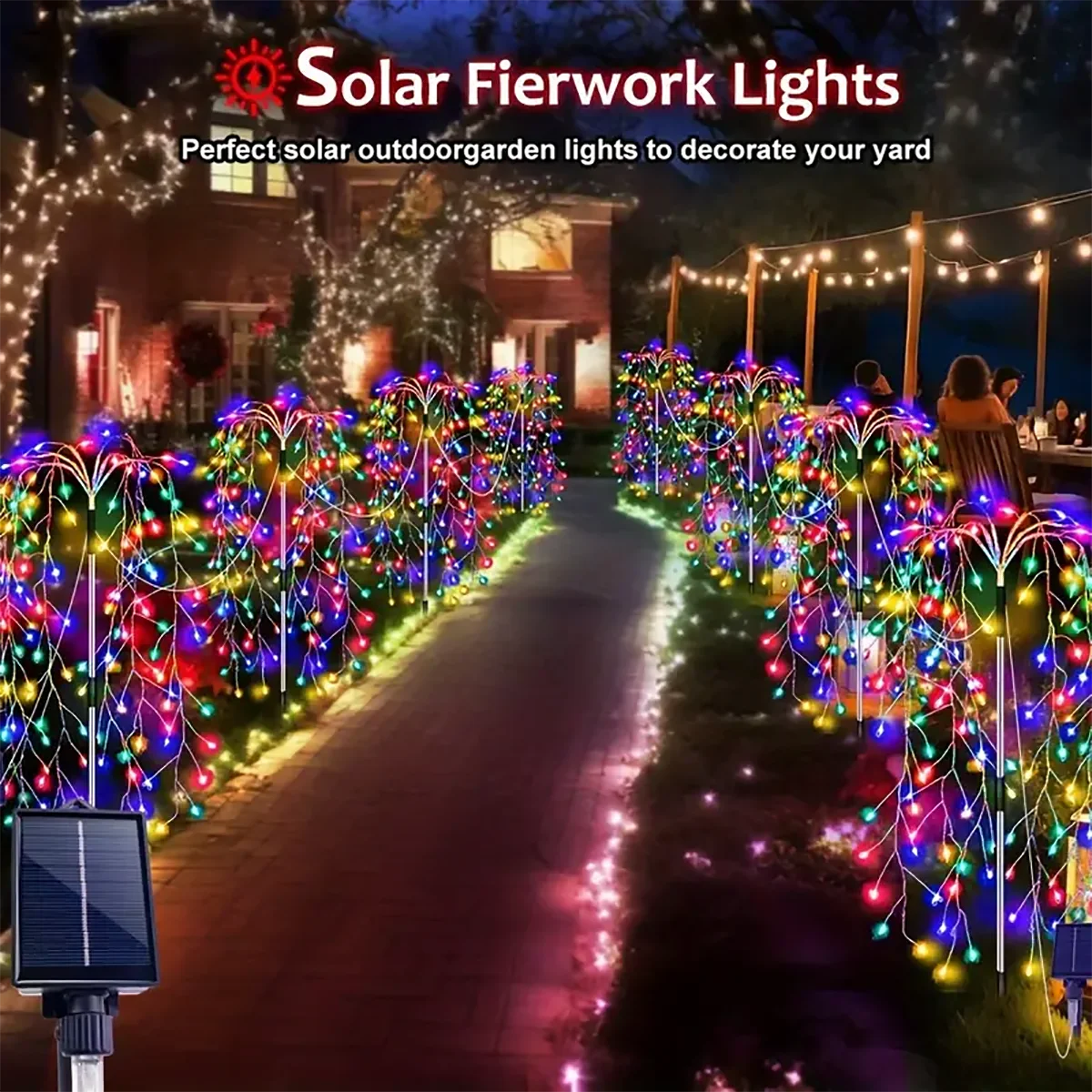 Solar Firecracker Firework Lights