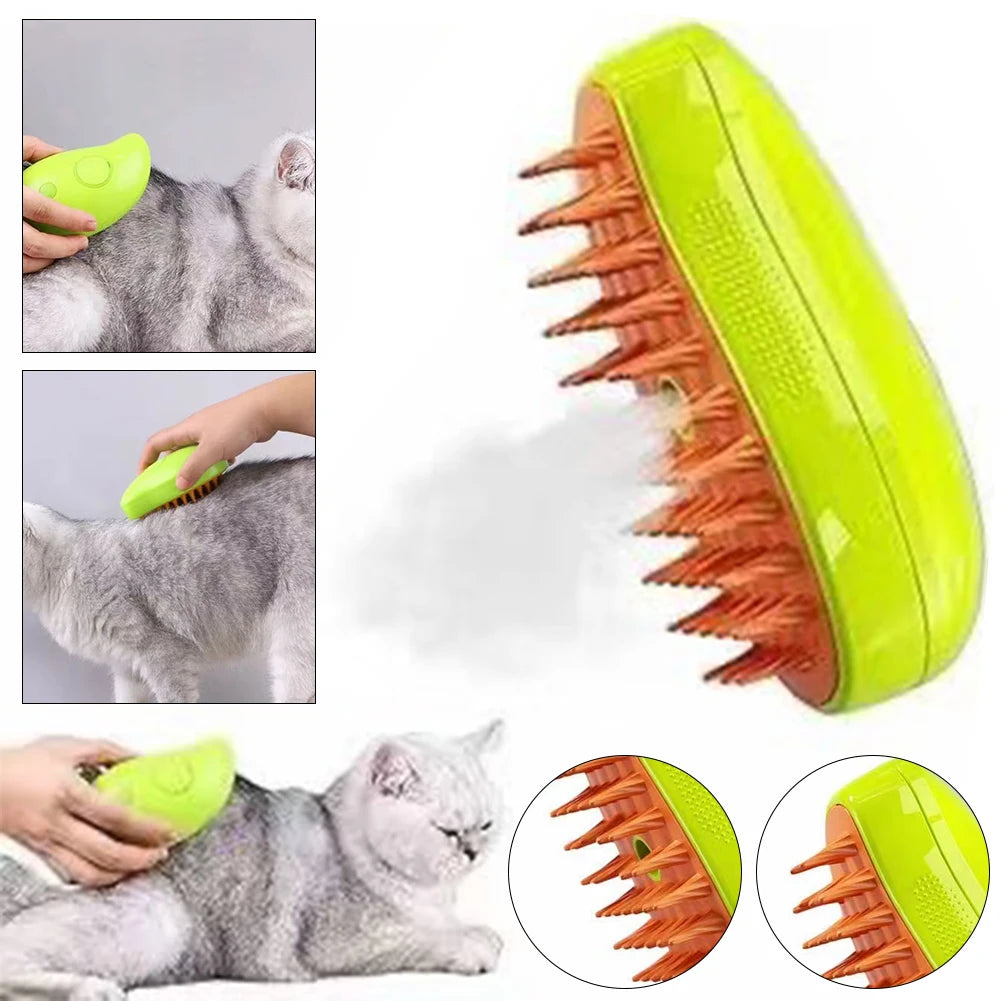 3 In 1 Grooming Brush Dog  Self Cleaning, Steam