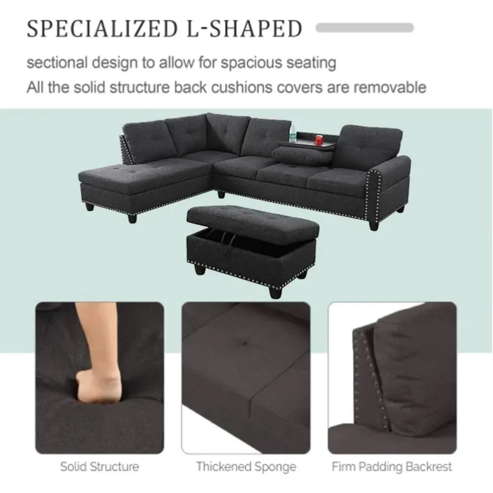 L-Shaped Modular Sofa