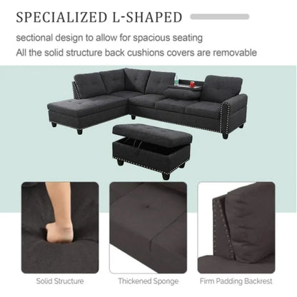 L-Shaped Modular Sofa