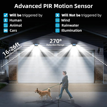 Solar Outdoor Motion Sensor Security Lights Wireless