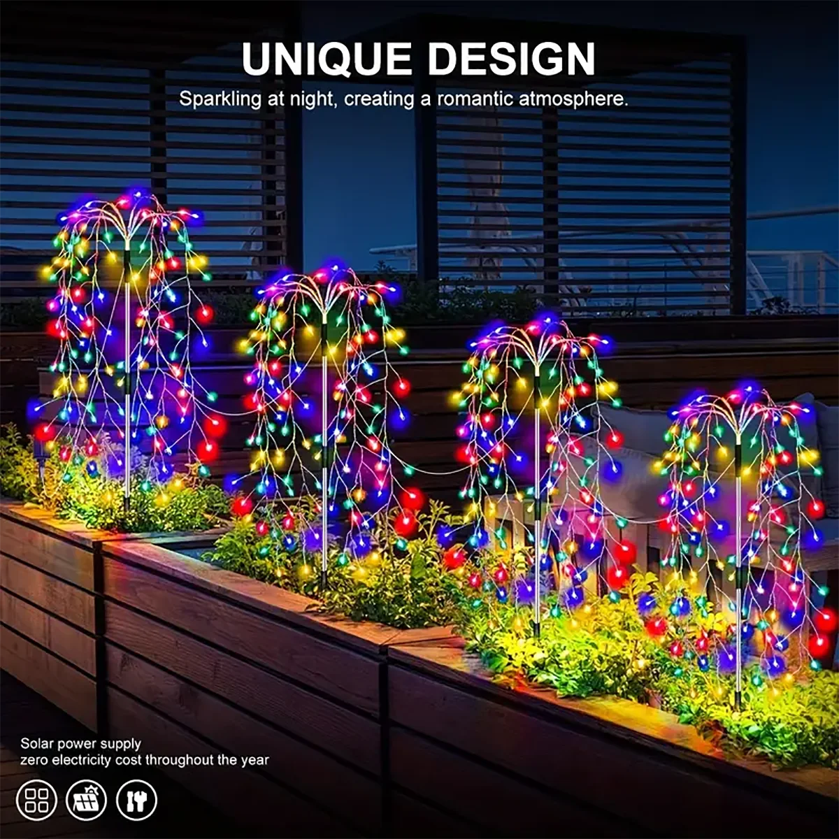 Solar Firecracker Firework Lights