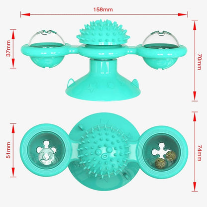 Interactive Cat Toy with Catnip, Suction Cup