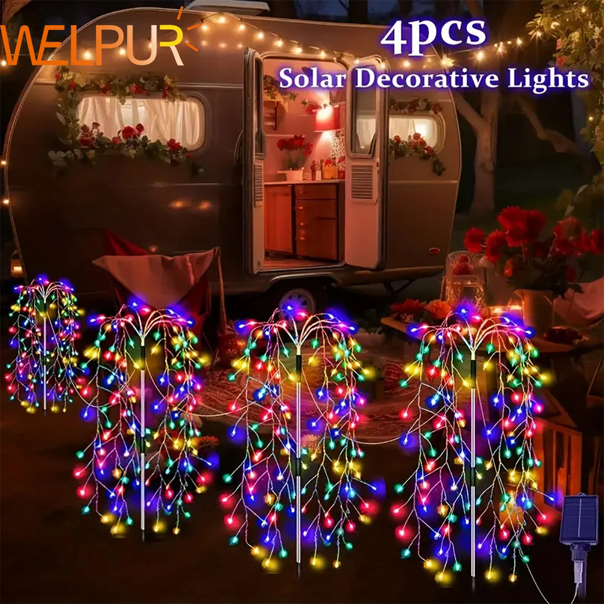 Solar Firecracker Firework Lights