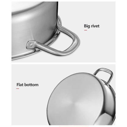 Stainless Steel Hot pot with Divider& Lid