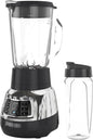 Quiet Stainless Steel Blender with Glass Cup