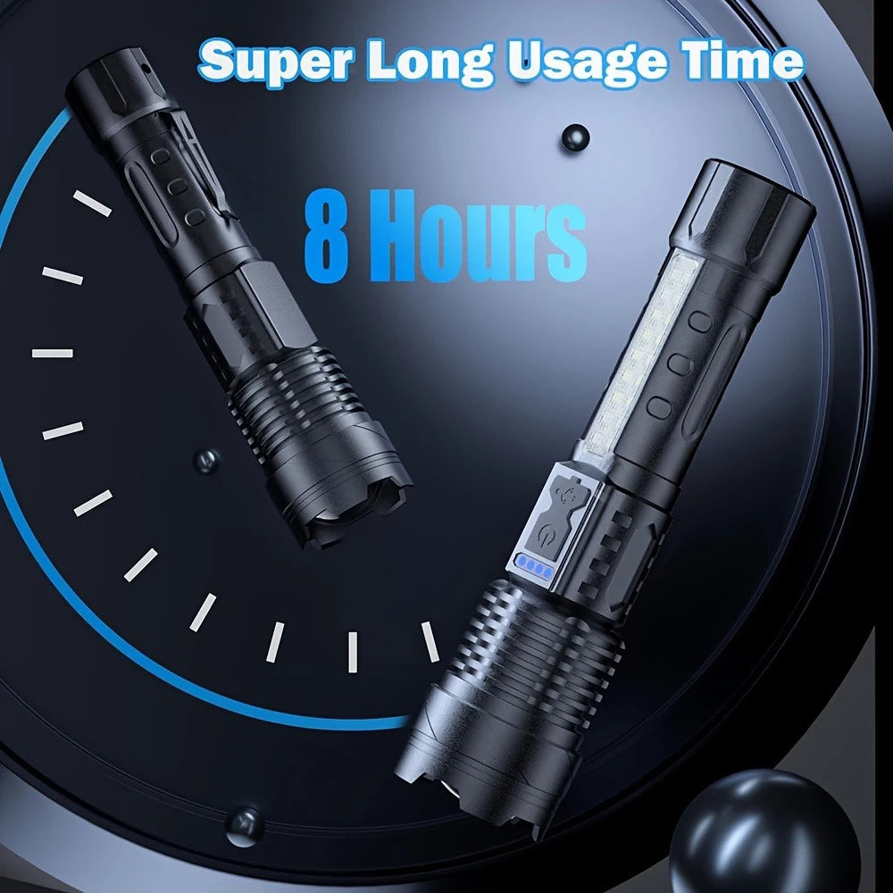 2 Rechargeable Led Flashlights With 7 Light Modes