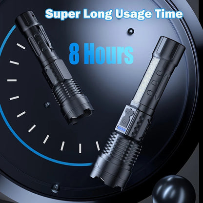 2 Rechargeable Led Flashlights With 7 Light Modes