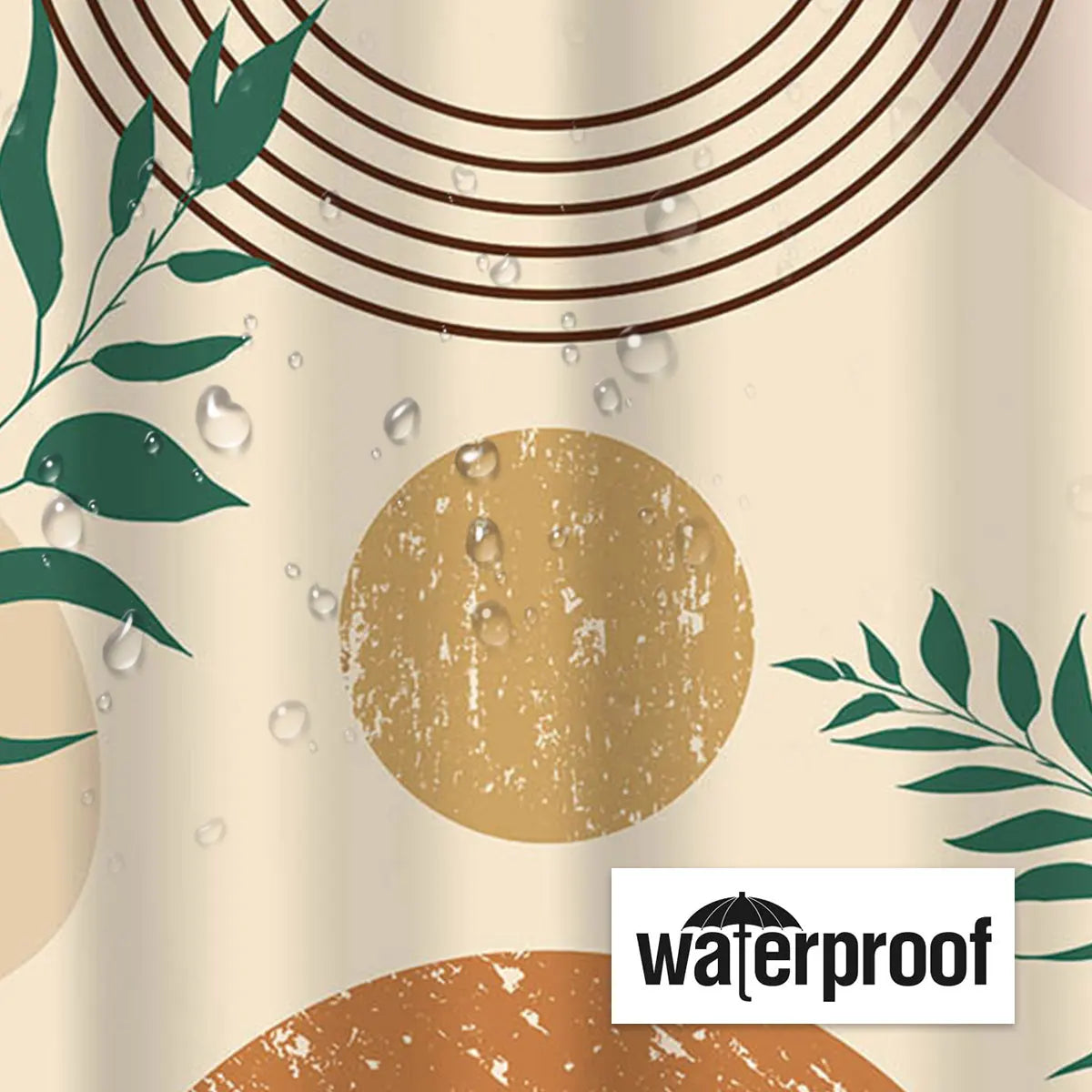 5PCS/1PCS Bohemian Bathroom Shower Curtain Set