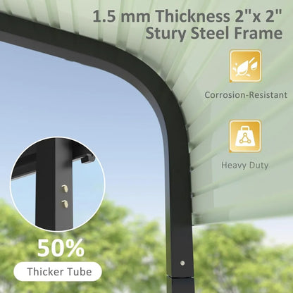 Heavy Duty Carport, 20' x 20' Metal Roof and Frame