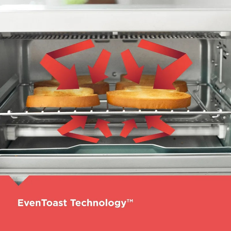 BLACK+DECKER 4 Slice Toaster Oven - Silver - TO1700SG