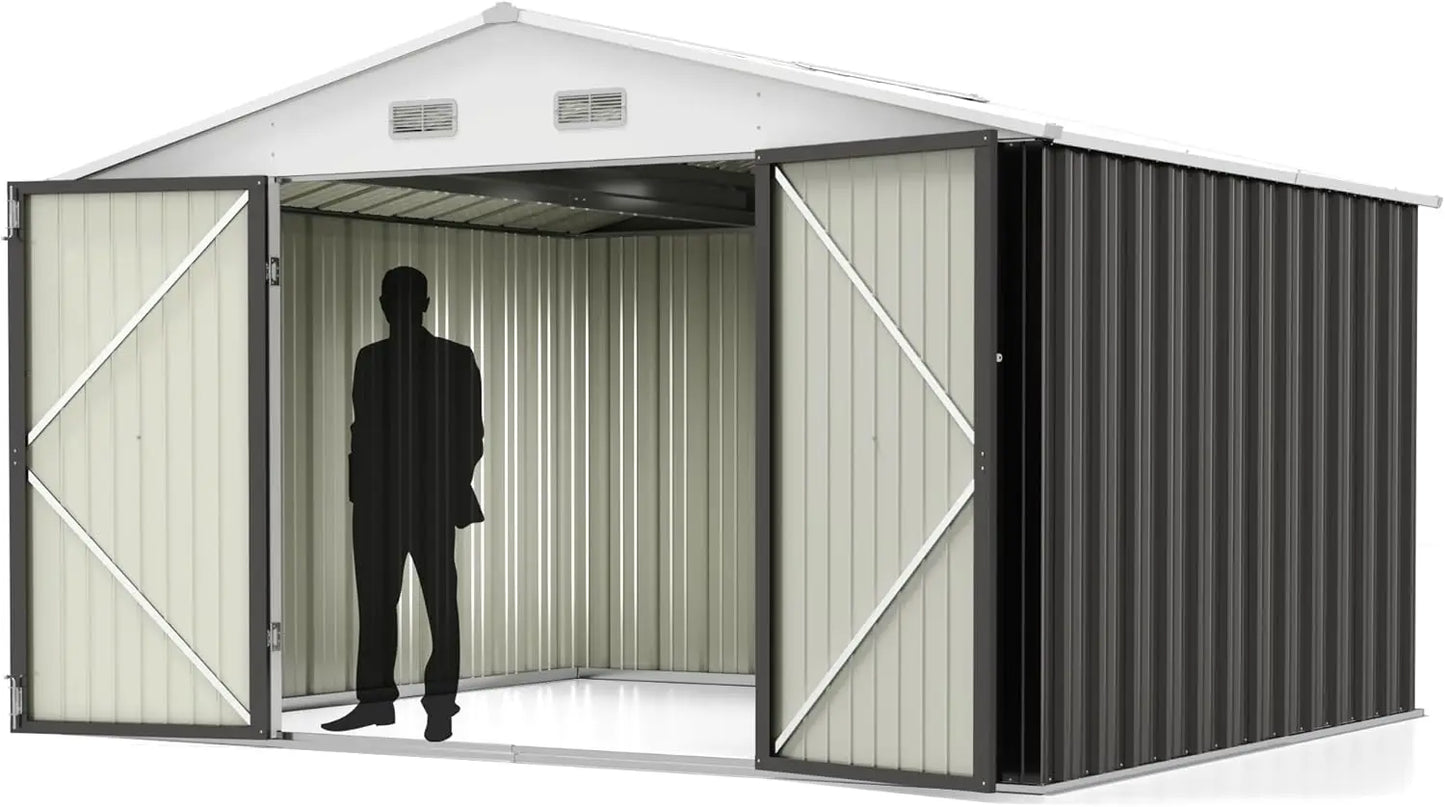 Outdoor Storage Shed 10 x 8 ft  with Door Lock