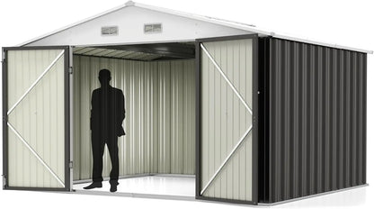 Outdoor Storage Shed 10 x 8 ft  with Door Lock