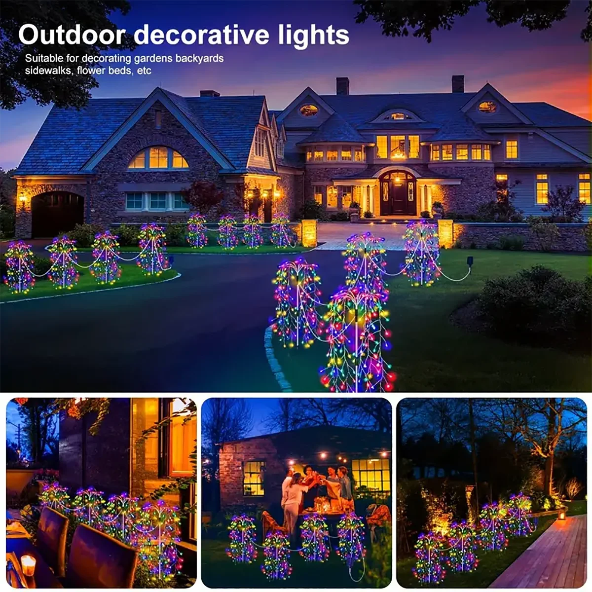 Solar Firecracker Firework Lights
