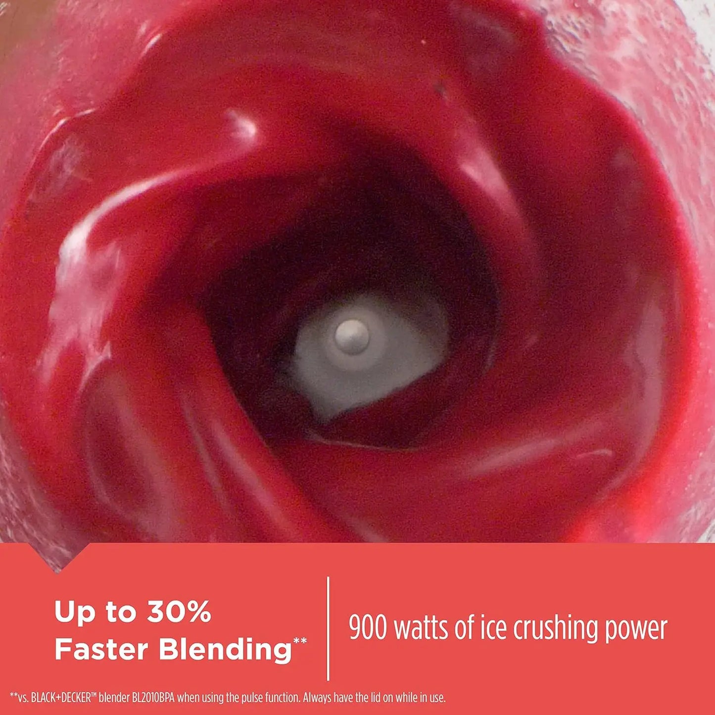 Quiet Stainless Steel Blender with Glass Cup