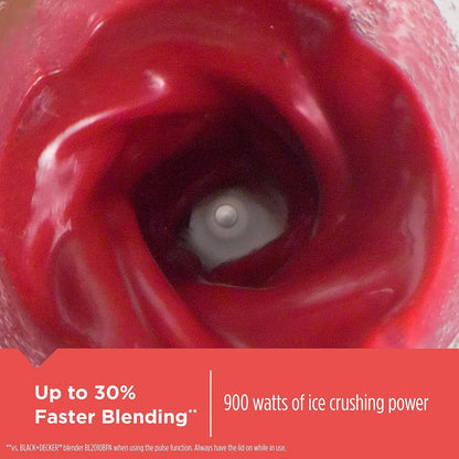 Quiet Stainless Steel Blender with Glass Cup