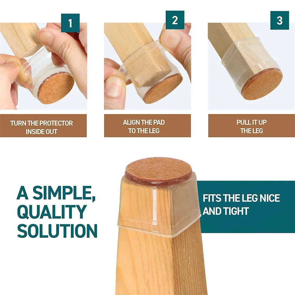 24Pcs Chair Leg Floor Protectors