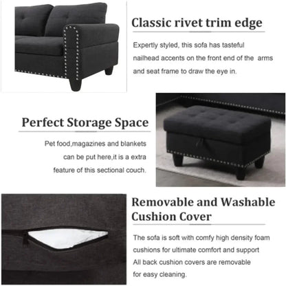 L-Shaped Modular Sofa