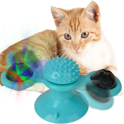 Interactive Cat Toy with Catnip, Suction Cup