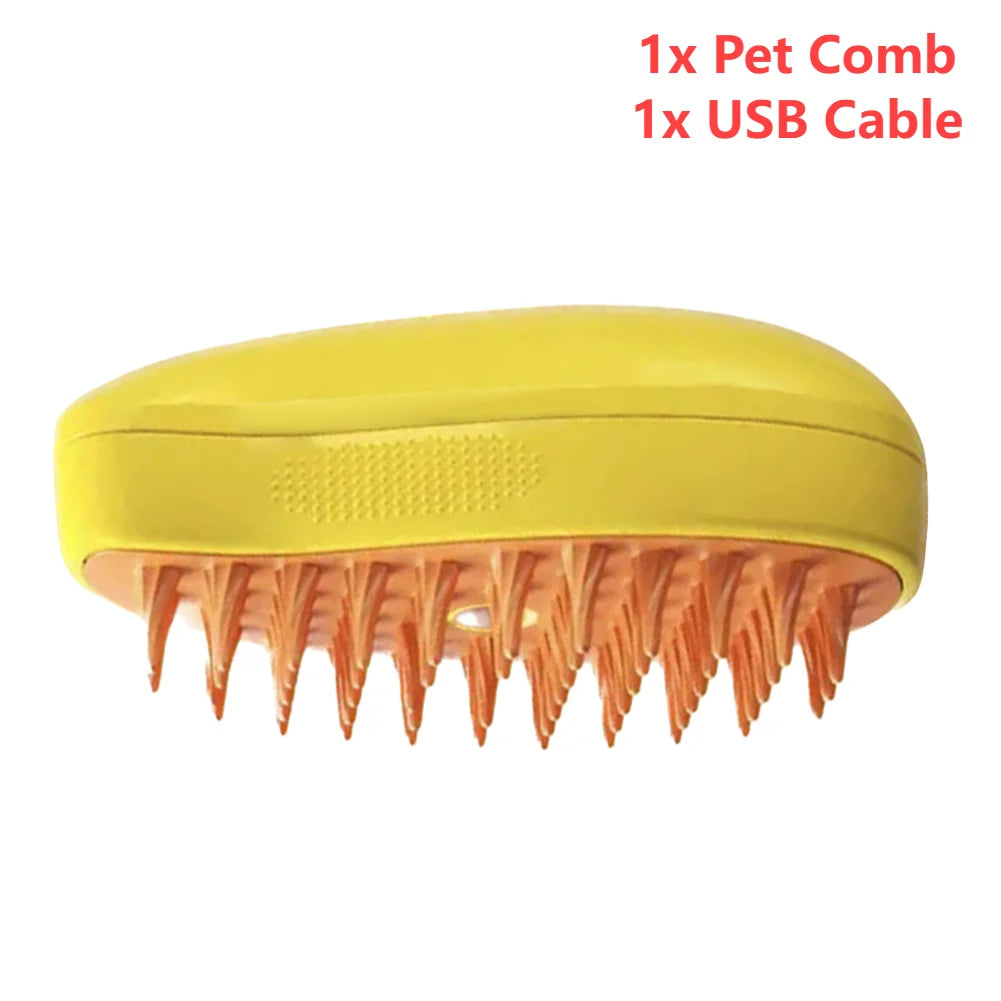 3 In 1 Grooming Brush Dog  Self Cleaning, Steam
