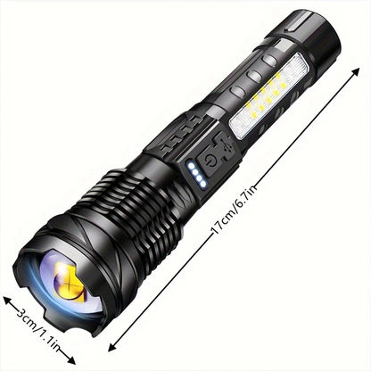 2 Rechargeable Led Flashlights With 7 Light Modes