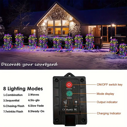 Solar Firecracker Firework Lights