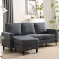 Convertible Sectional Couch, L-Shaped with Storage