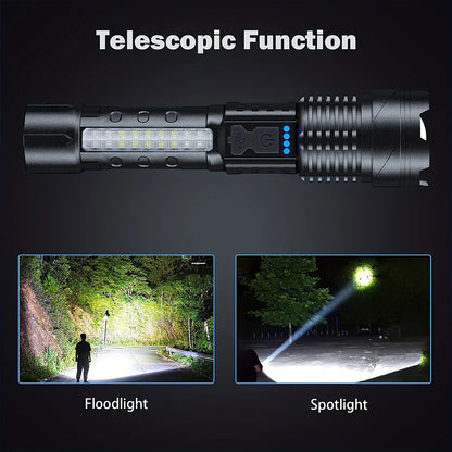 2 Rechargeable Led Flashlights With 7 Light Modes