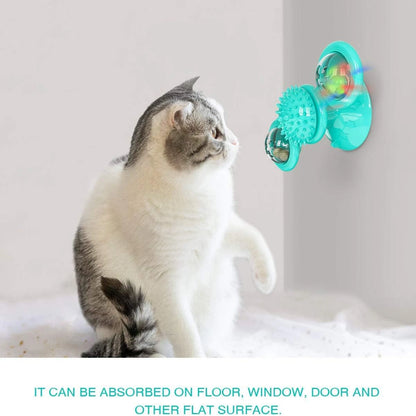 Interactive Cat Toy with Catnip, Suction Cup