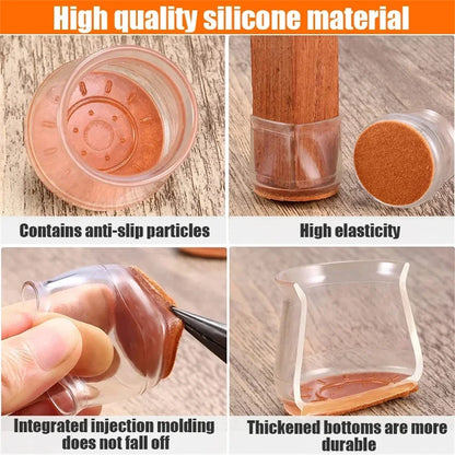 24Pcs Chair Leg Floor Protectors